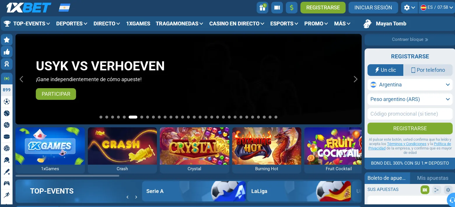 1xBet Argentina – cómo combinar casino y apuestas deportivas